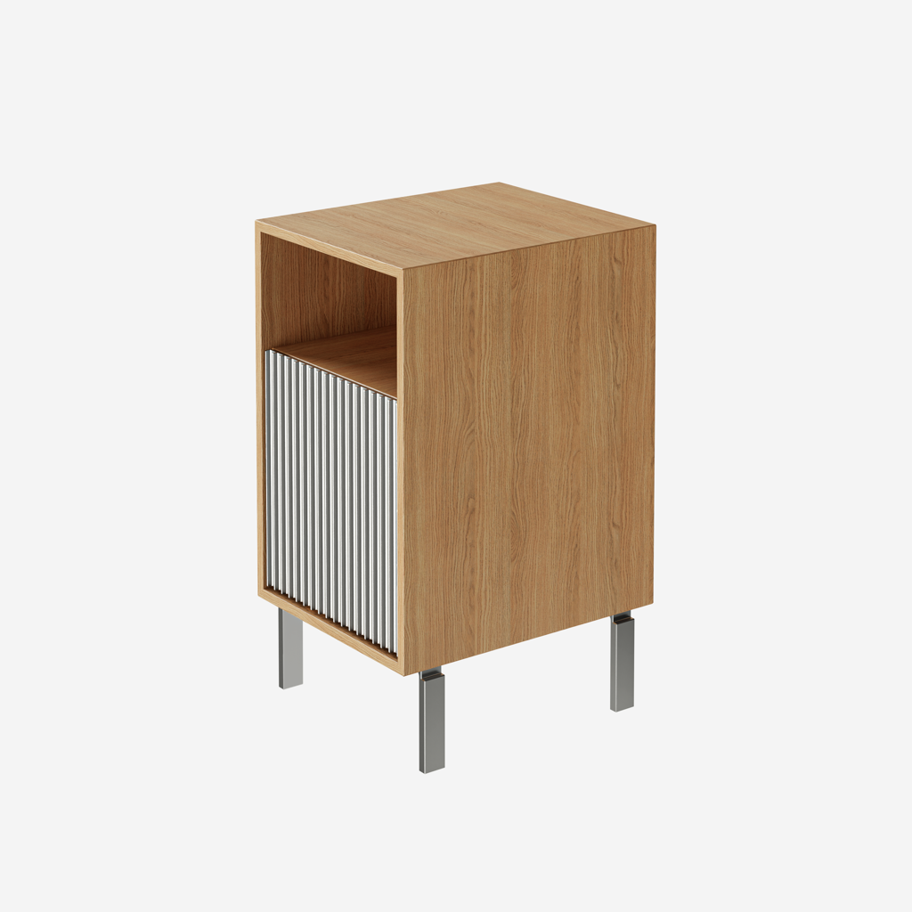 Vipp Bedside Table - vipp672 - Light Oak, Legs