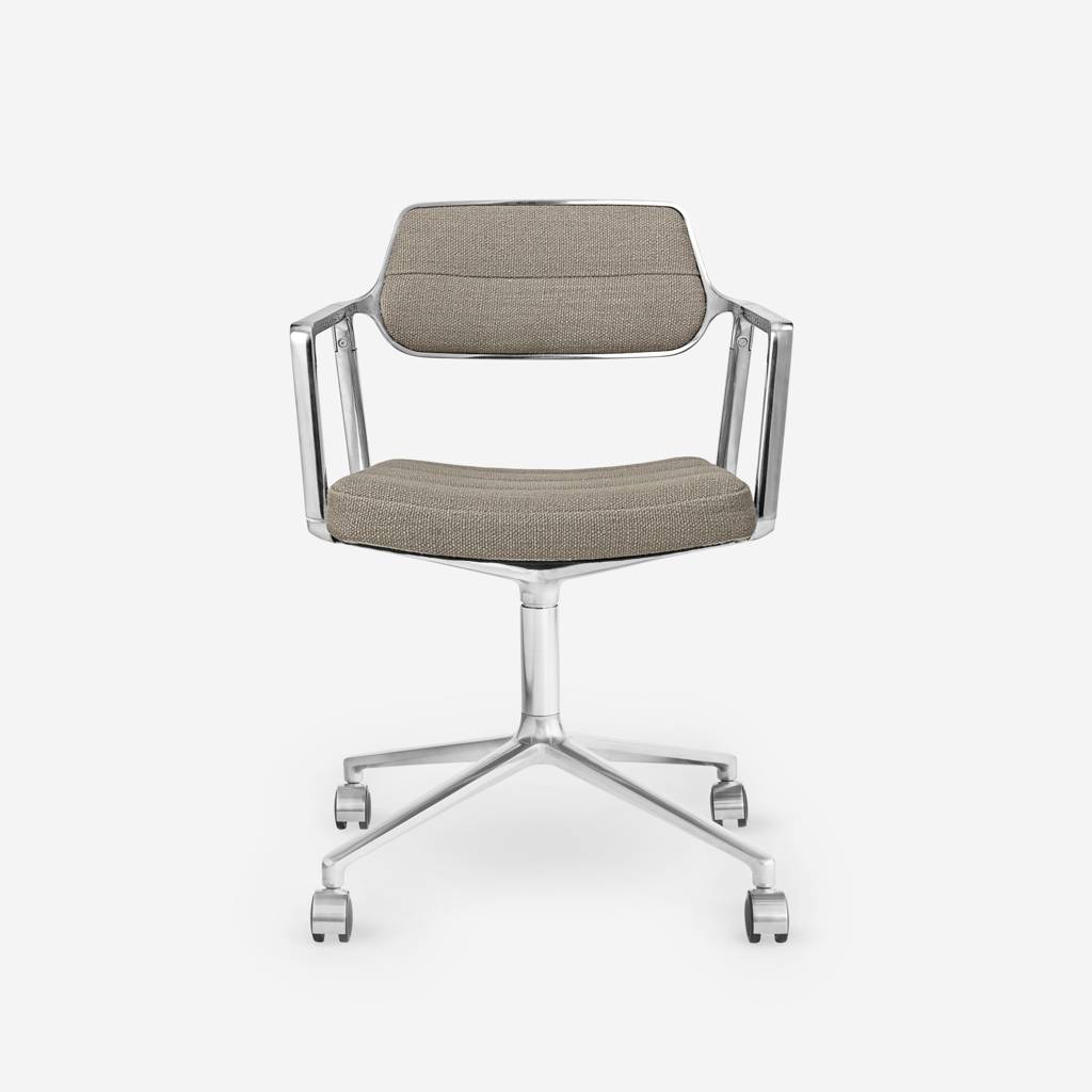 Vipp Swivel Chair | 453 - vipp453 - Dark Sand textile, Castors