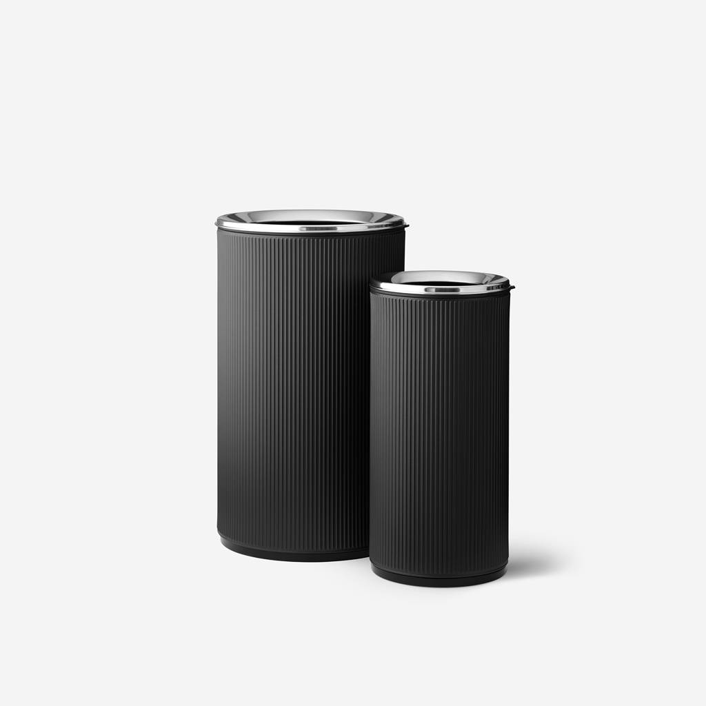 Vipp Open Top Bin 22 L / 6 Gal - vipp18 - Black/Polished lid