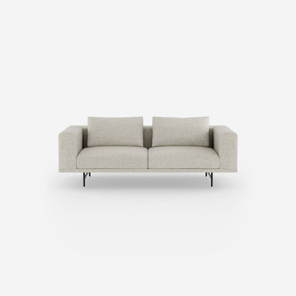 Vipp Loft Sofa | 2-seater - vipp610 - Bark Off white/light grey, Black Powder Coated