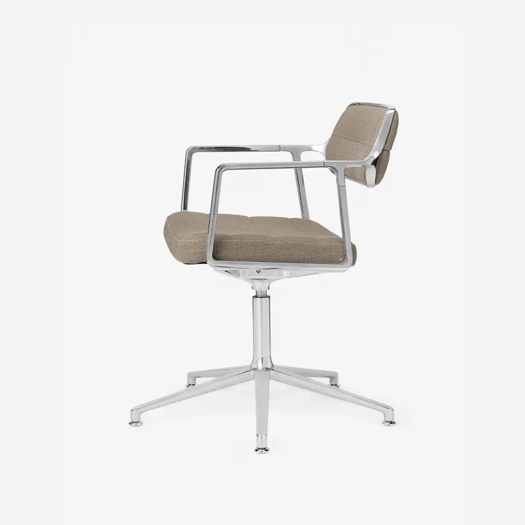 Vipp Swivel Chair | 453+, Dark Sand textile, Gliders