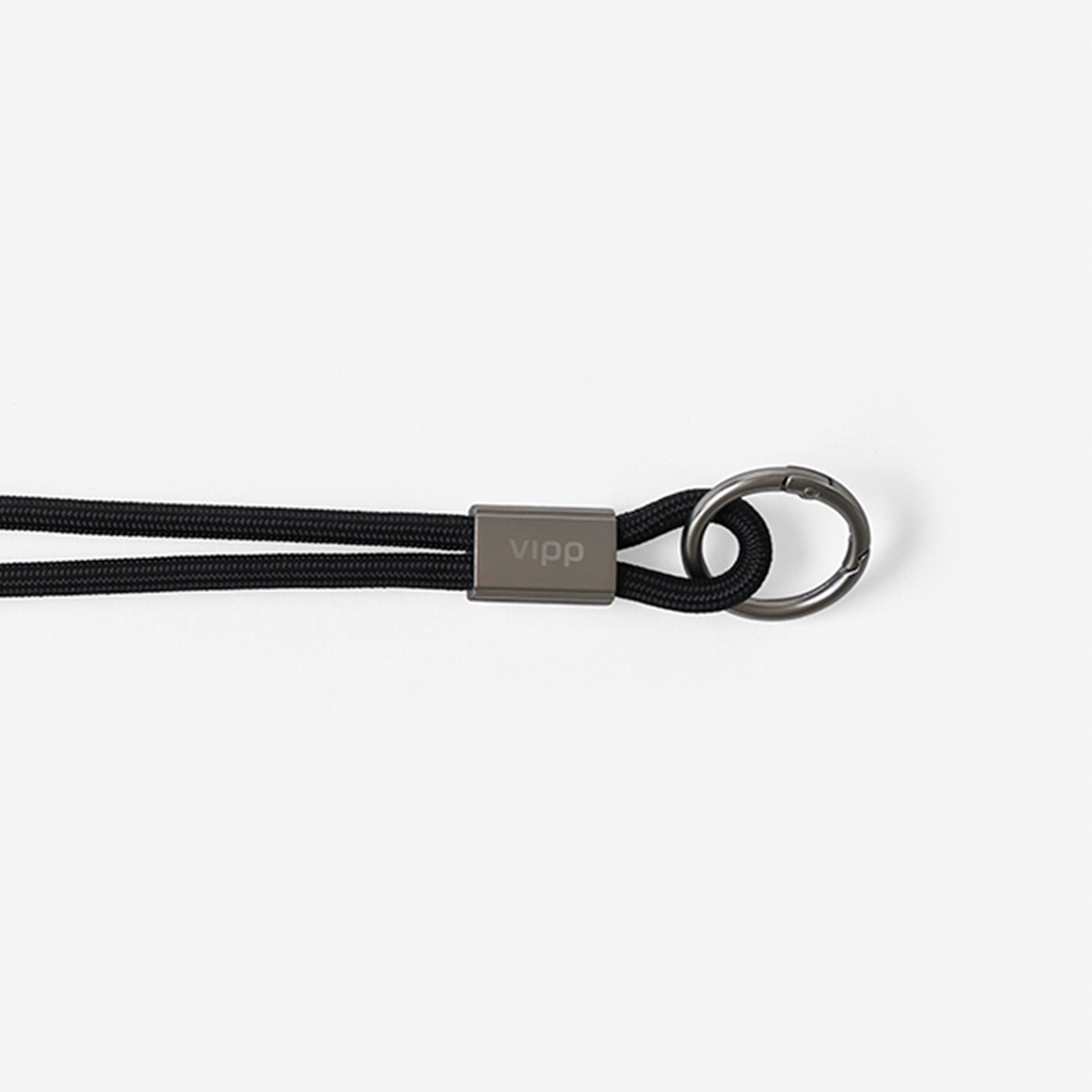 Vipp Key Strap - vipp320 - Loft, black/metal, 18 cm