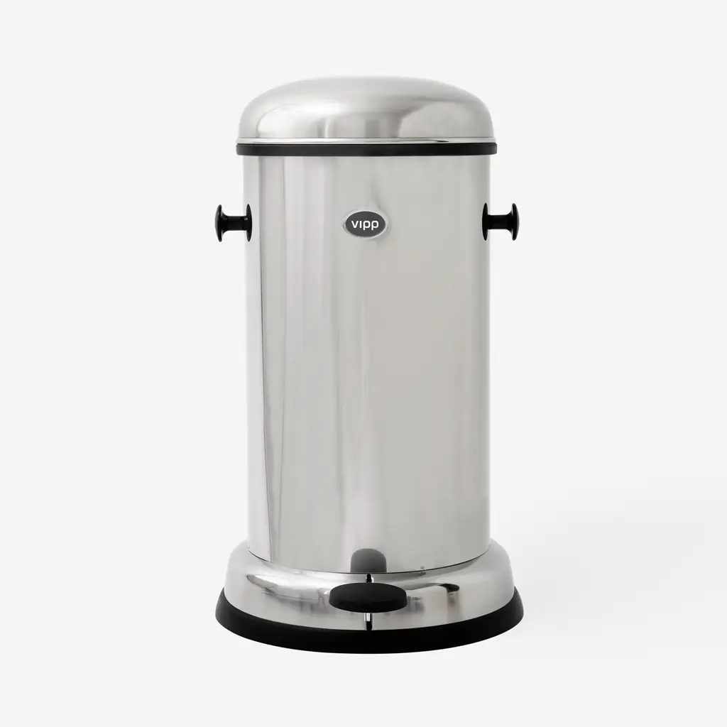 Vipp Pedal Bin 14 L / 4 Gal, Stainless steel