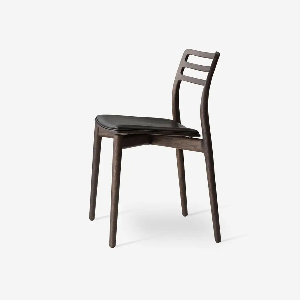 Vipp Cabin Chair, Dark oak w/black leather