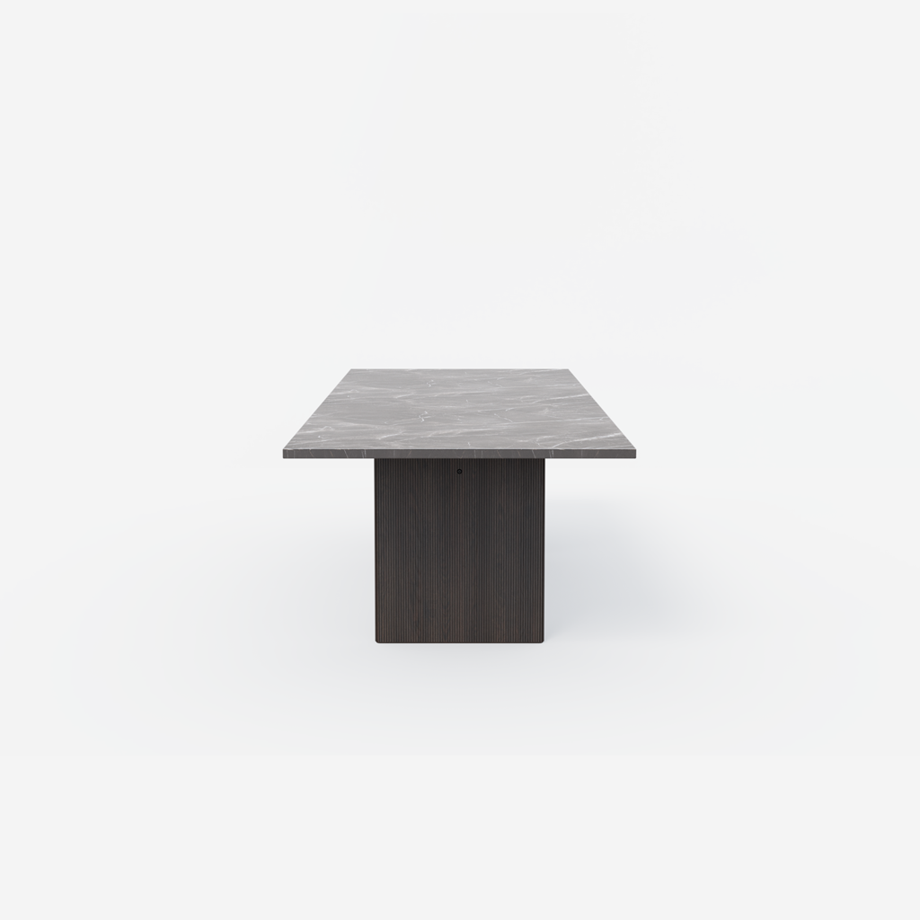 Vipp Cabin Square Table - vipp496 - Pietra Grey, Dark Oak
