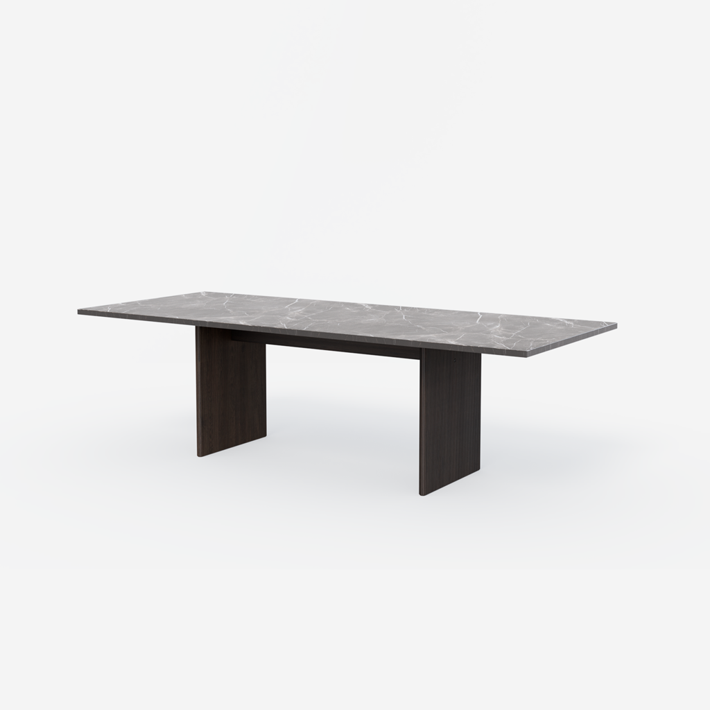 Vipp Cabin Square Table - vipp496 - Pietra Grey, Dark Oak