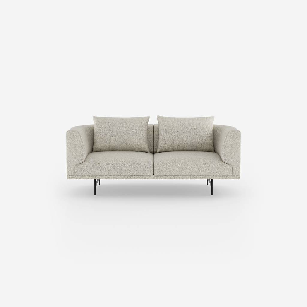 Vipp Chimney Sofa | 2-seater - vipp632 - Bark Off white/light grey, Black Powder Coated