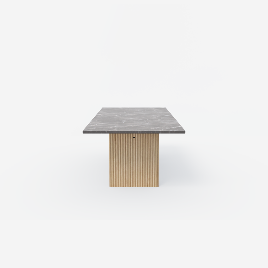 Vipp Cabin Square Table - vipp496 - Pietra Grey, Light Oak