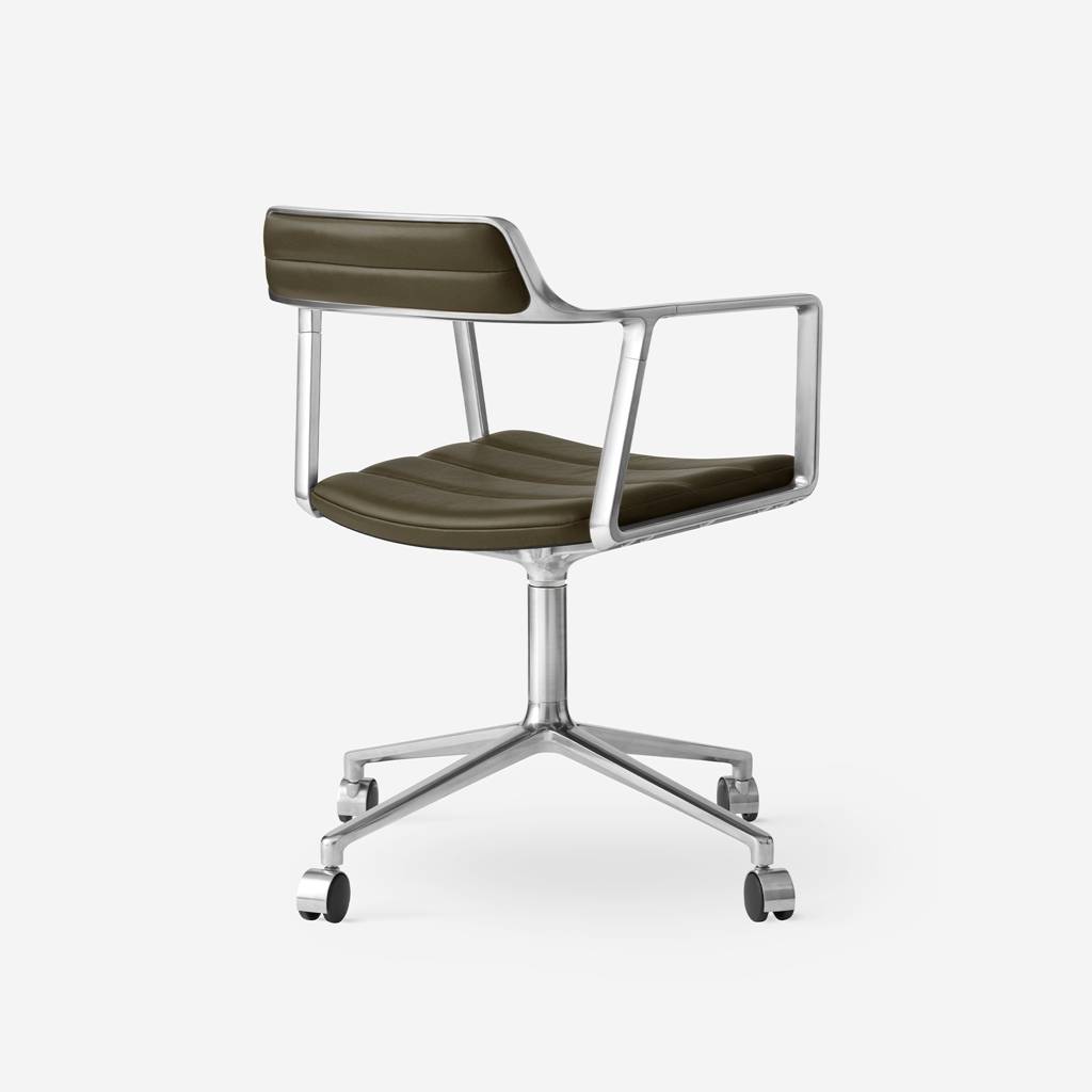 Vipp Swivel Chair | 452 - vipp452 - Bosco Green, Castors