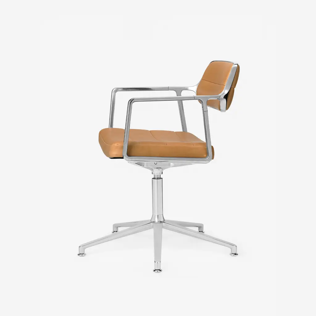 Vipp Swivel Chair | 453+, Camel, Gliders