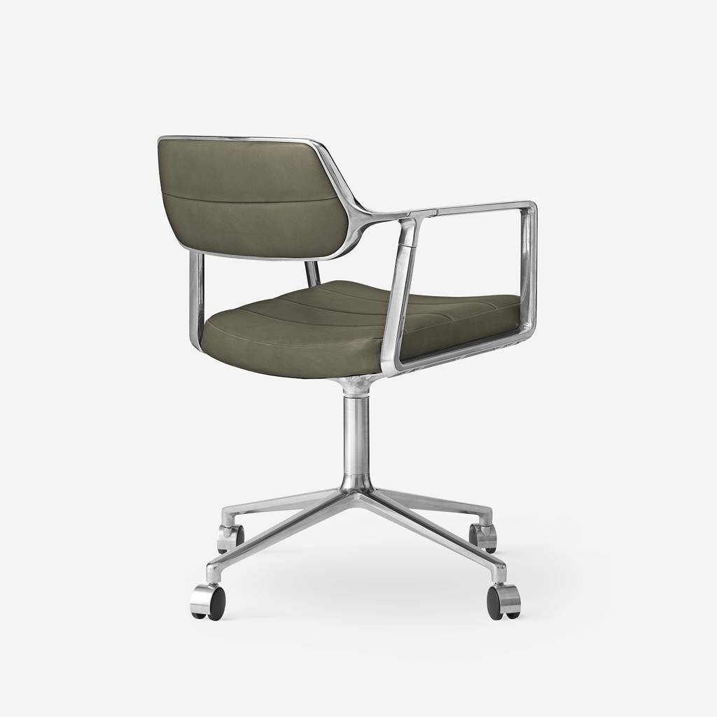Vipp Swivel Chair | 453 - vipp453 - Bosco Green, Castors