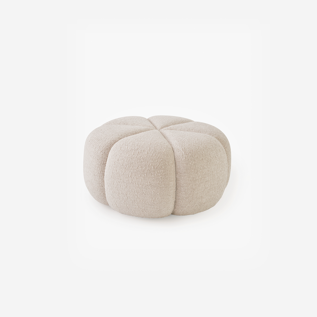 Vipp Pouf - vipp655 - Wavy Off white/light grey