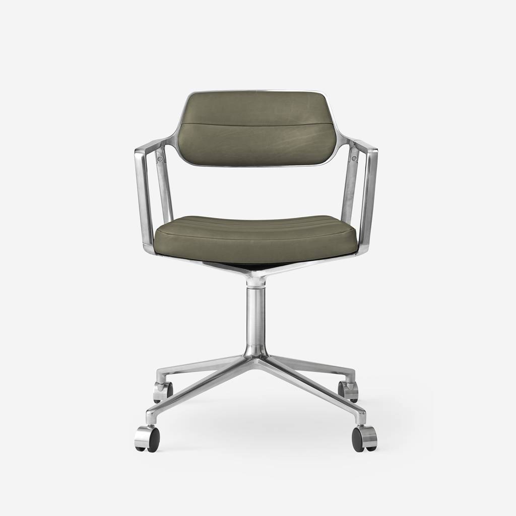 Vipp Swivel Chair | 453 - vipp453 - Bosco Green, Castors